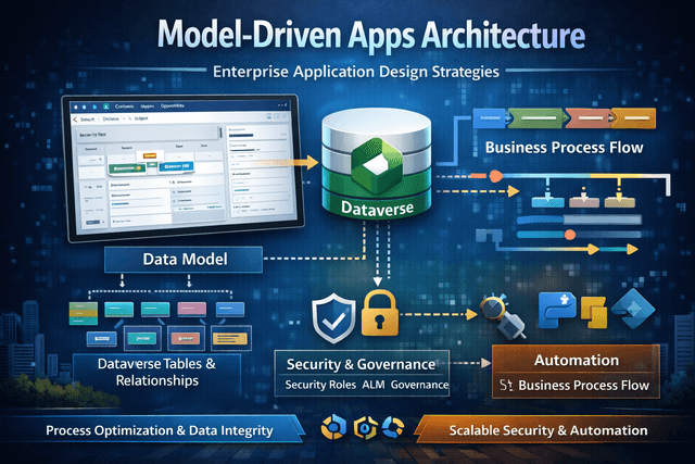 Enterprise Model-Driven App architecture with Dataverse and business process flows