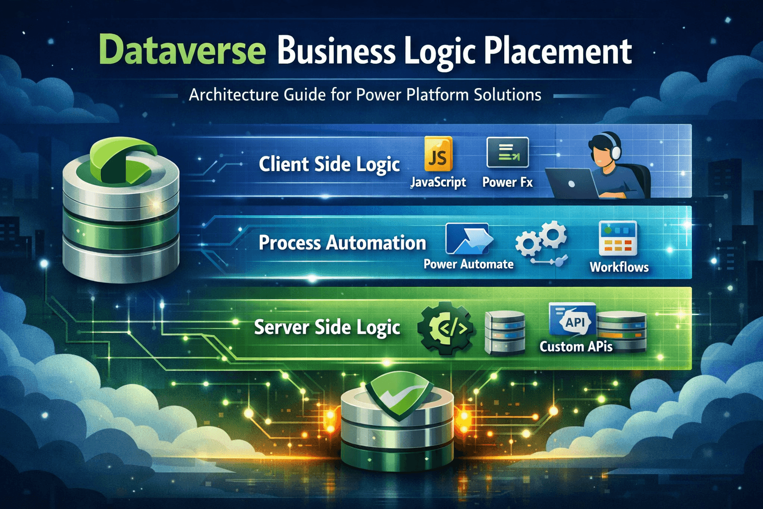 Dataverse business logic architecture layers